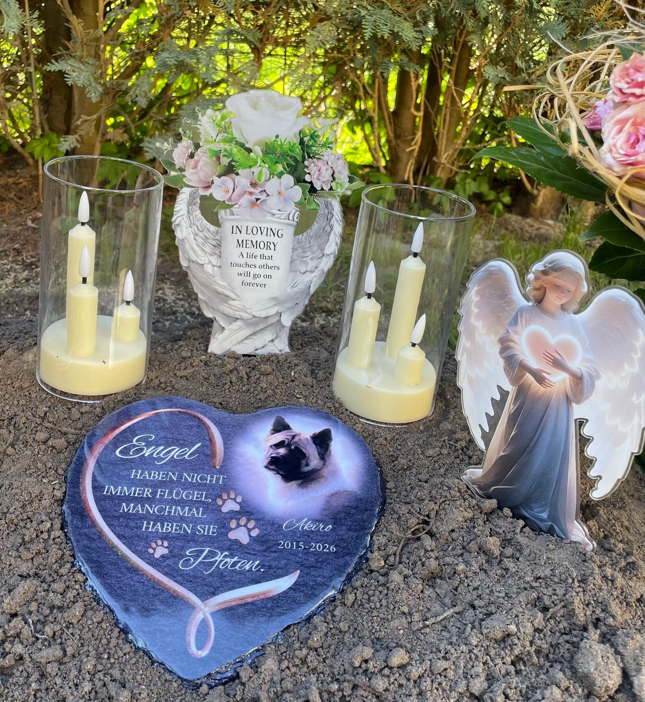 Customer photo review of Personalisiertes Schieferherz - Engel haben Pfoten