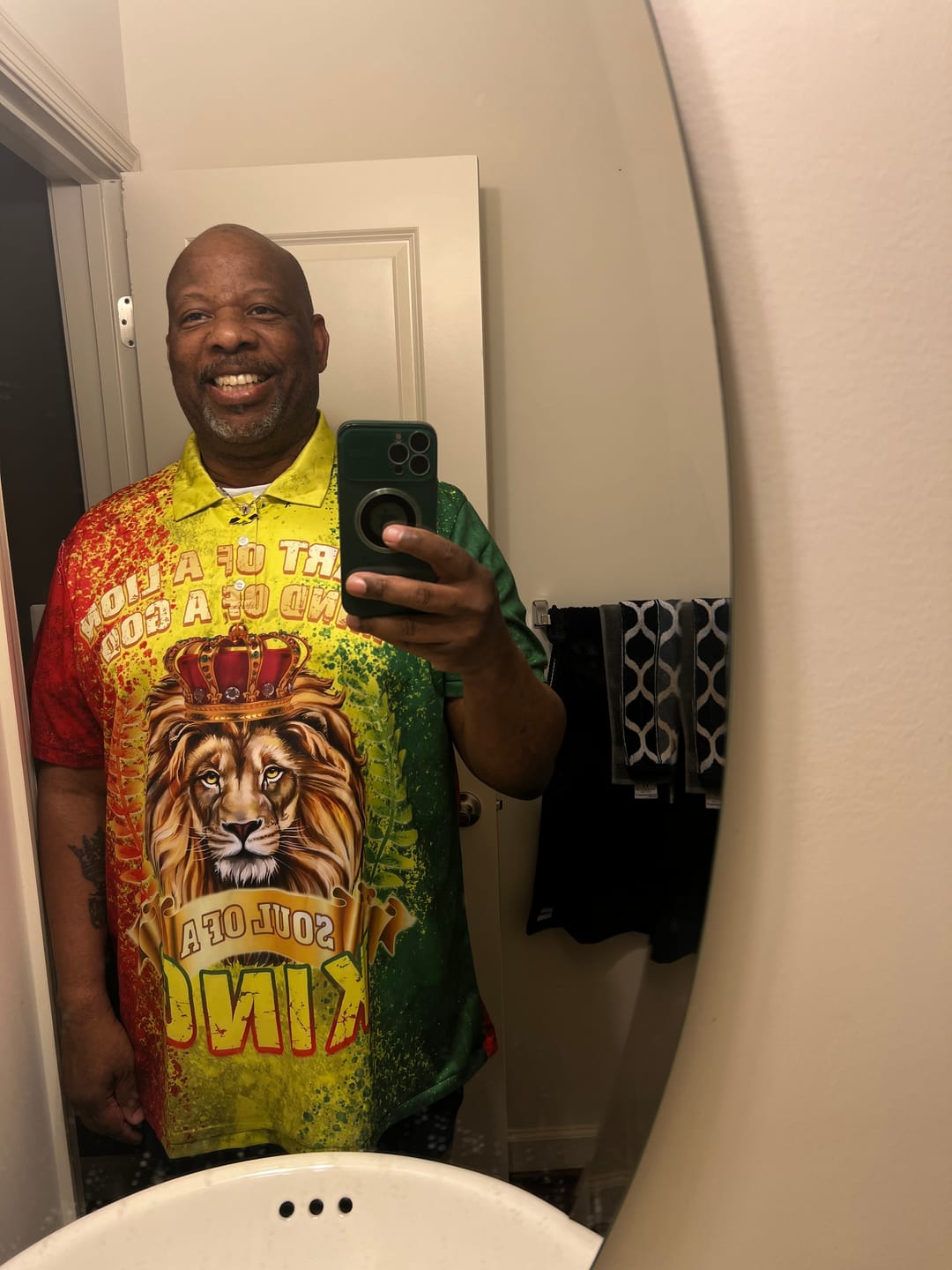 Customer photo review of King's African Spirit Polo Shirt Heart of A Lion DT02
