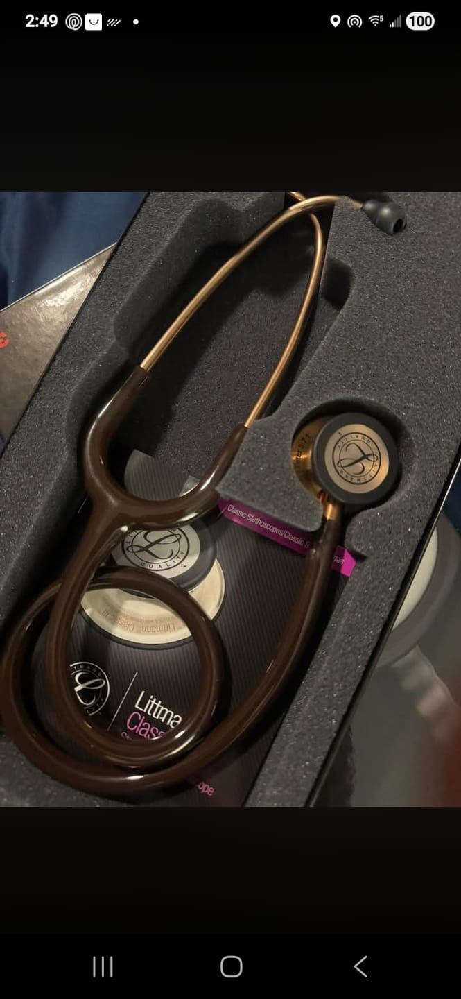 Customer photo review of Littmann Classic III Monitoring Stethoscope: Chocolate & Copper 5809