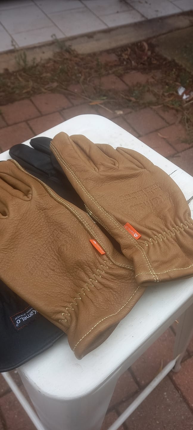 Customer photo review of KameLo Premium Leather Outdoor Gloves KC Certified | 807-LB