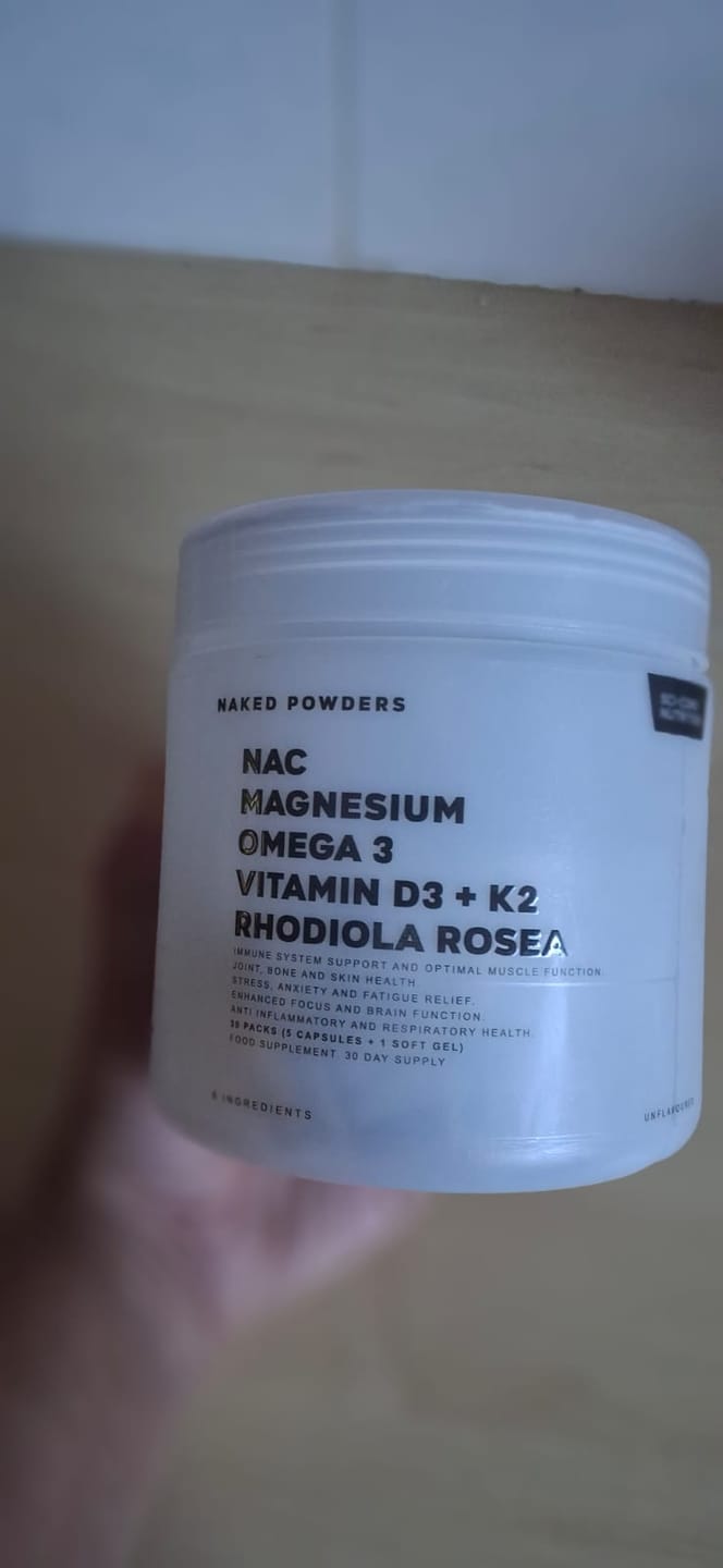 Customer photo review of NAC, Magnesium, Omega 3, Vit D3 + K2, Rhodiola Rosea - 30 daily packs
