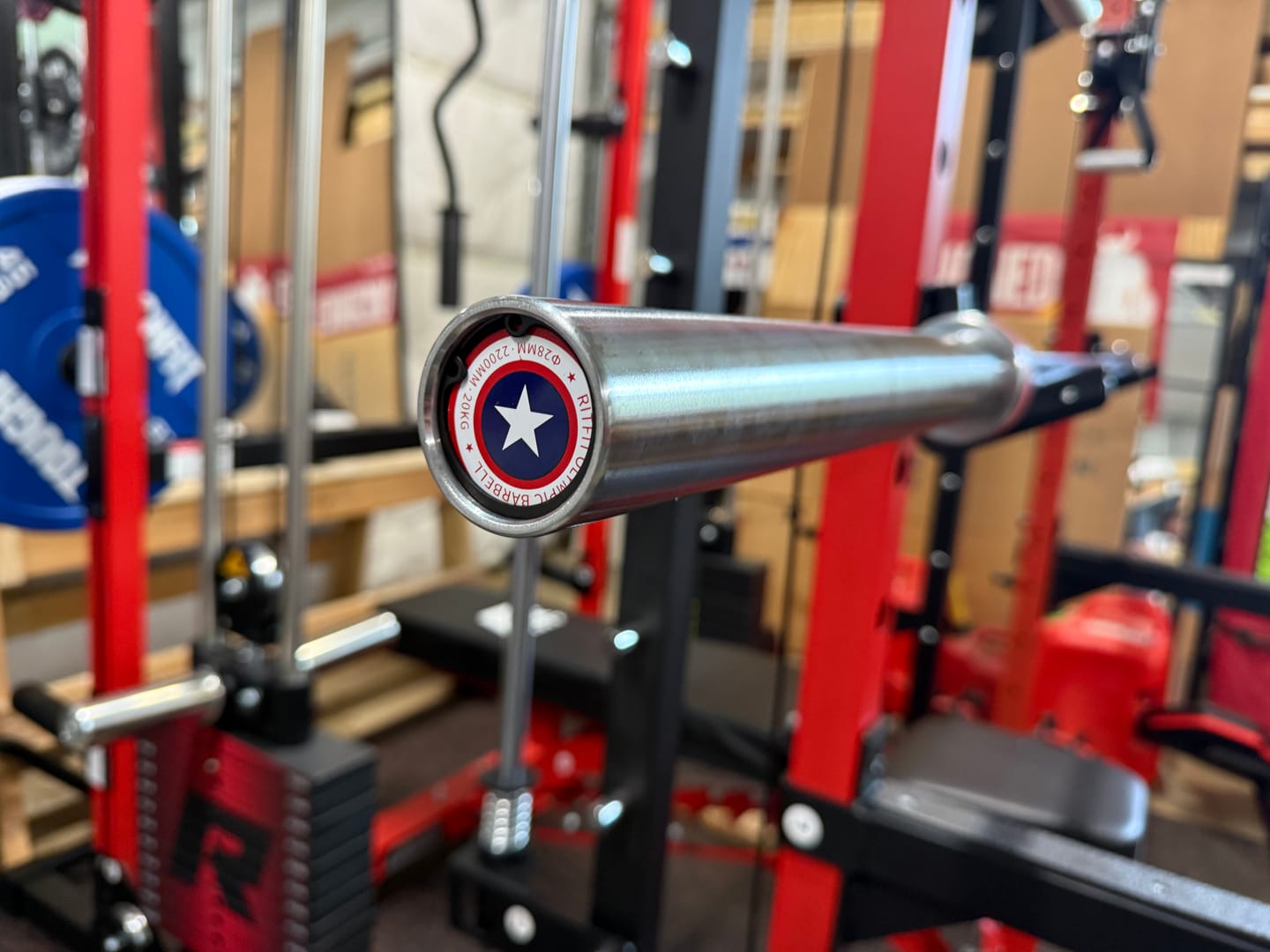 Customer photo review of RitFit Patriotic Star Olympic Bar 20KG
