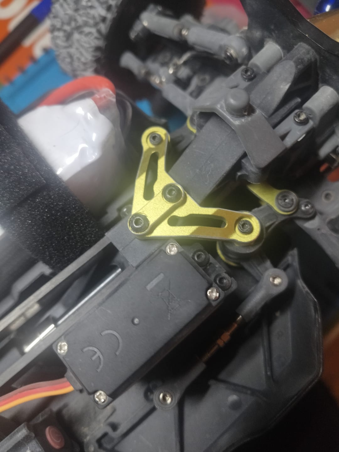 Customer photo review of Aluminum Upper Steering Saver Fixed Part For RZ001 and 1/10 Rally Car