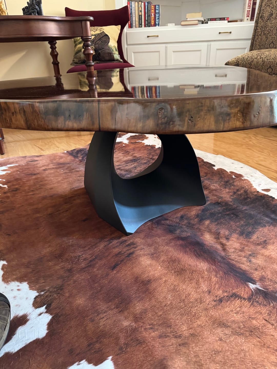 Customer photo review of Coffee Table Base 121B Tulipe 16.5" H Contemporary Style DIY Project