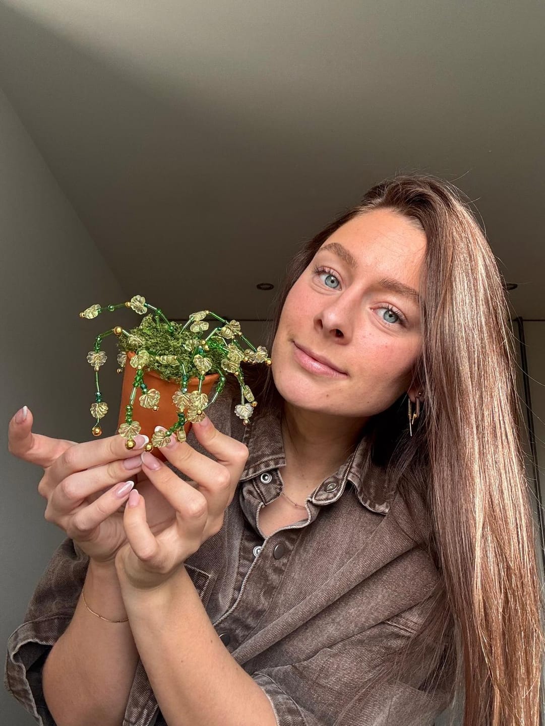 Customer photo review of Maak je eigen kralenplant - Zwarte knoppen