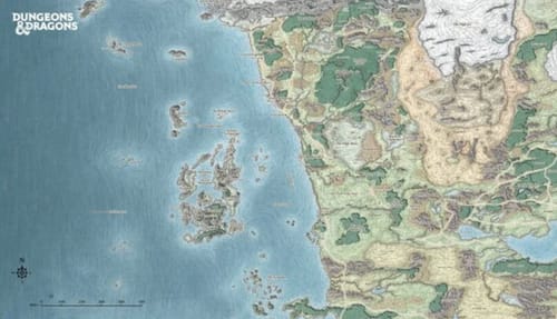 Customer photo review of D&D XL Mousepad - Faerun Map