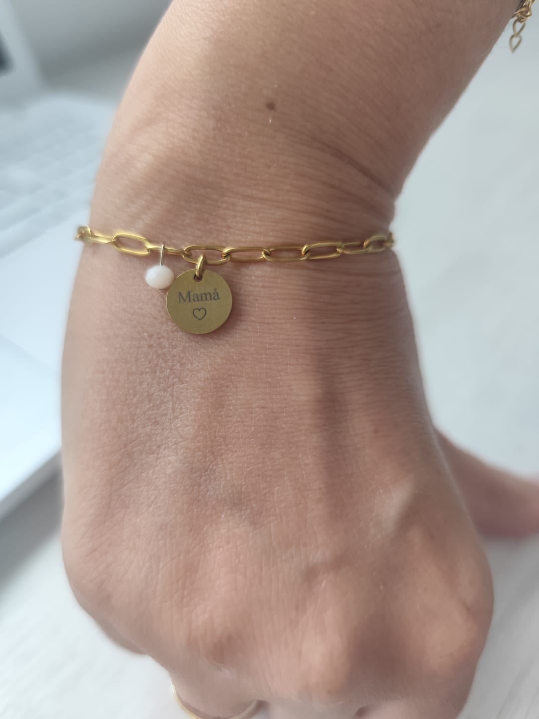 Customer photo review of Pulsera Alianza - Personalizado