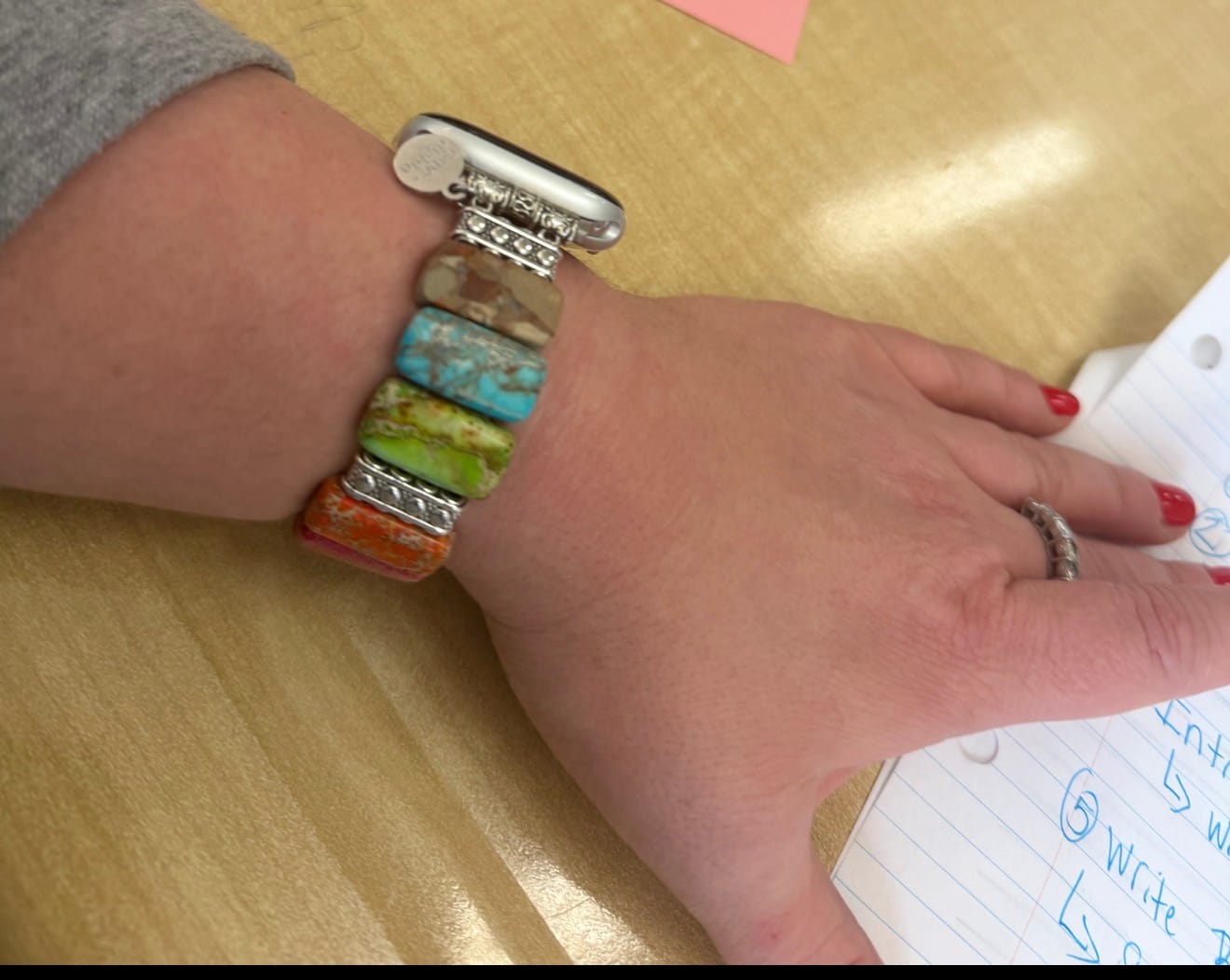 Customer photo review of Chic Chakra Stretch Apple Watch Strap