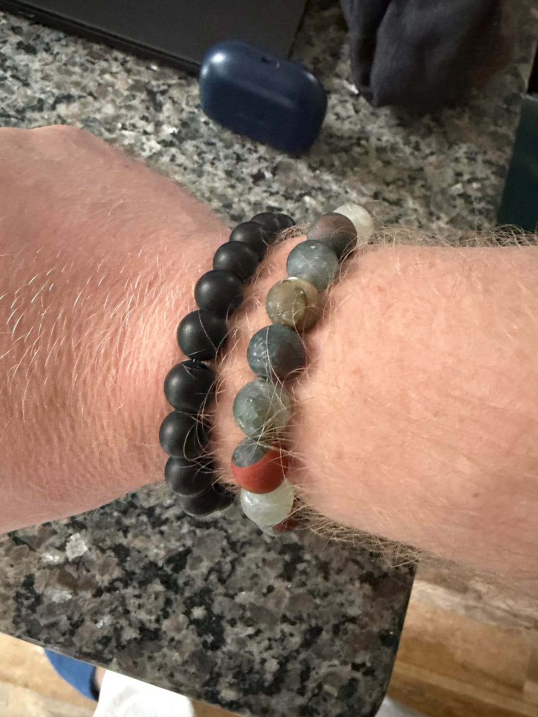 Customer photo review of Bloodstone Bracelet - Matte Finish Discreet Pill Holder Bracelet