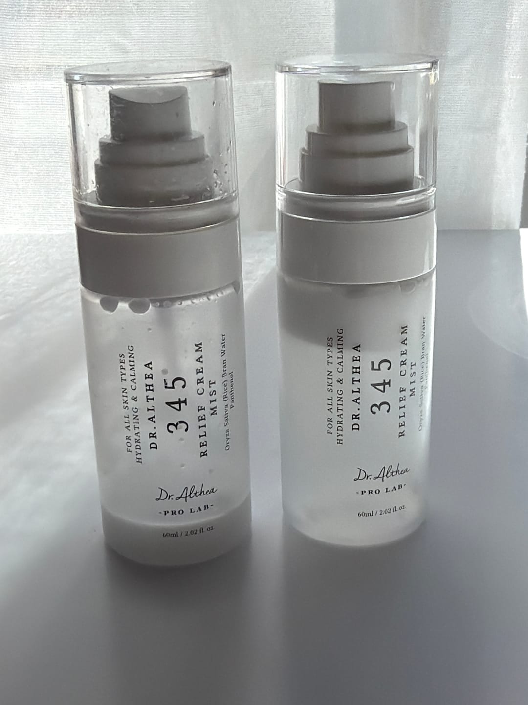Customer photo review of Nomierinošs un atjaunojošs krēma mists Dr. Althea 345 Relief Cream Mist