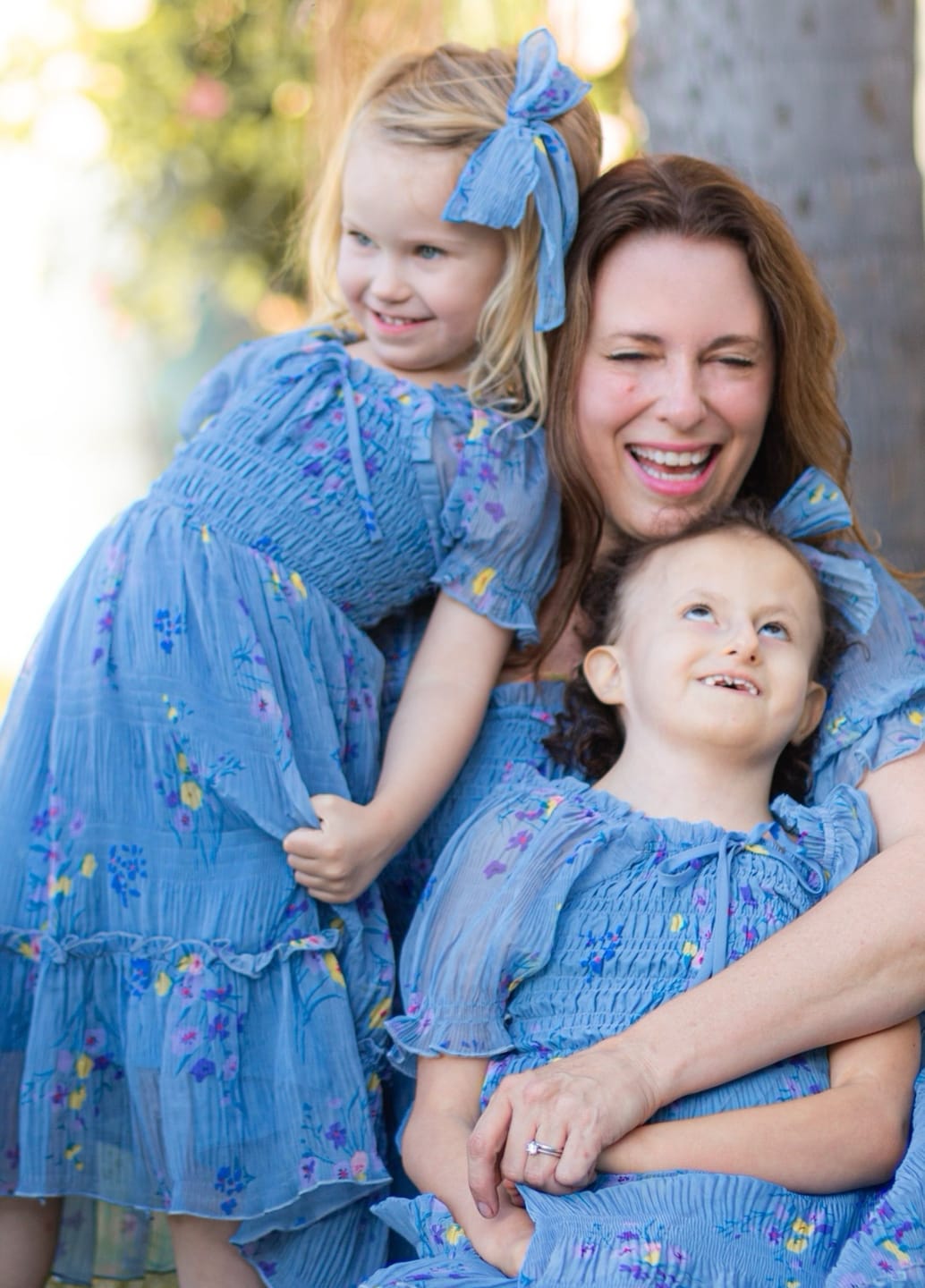 Customer photo review of Crinkled Chiffon Dress - Dusty Blue