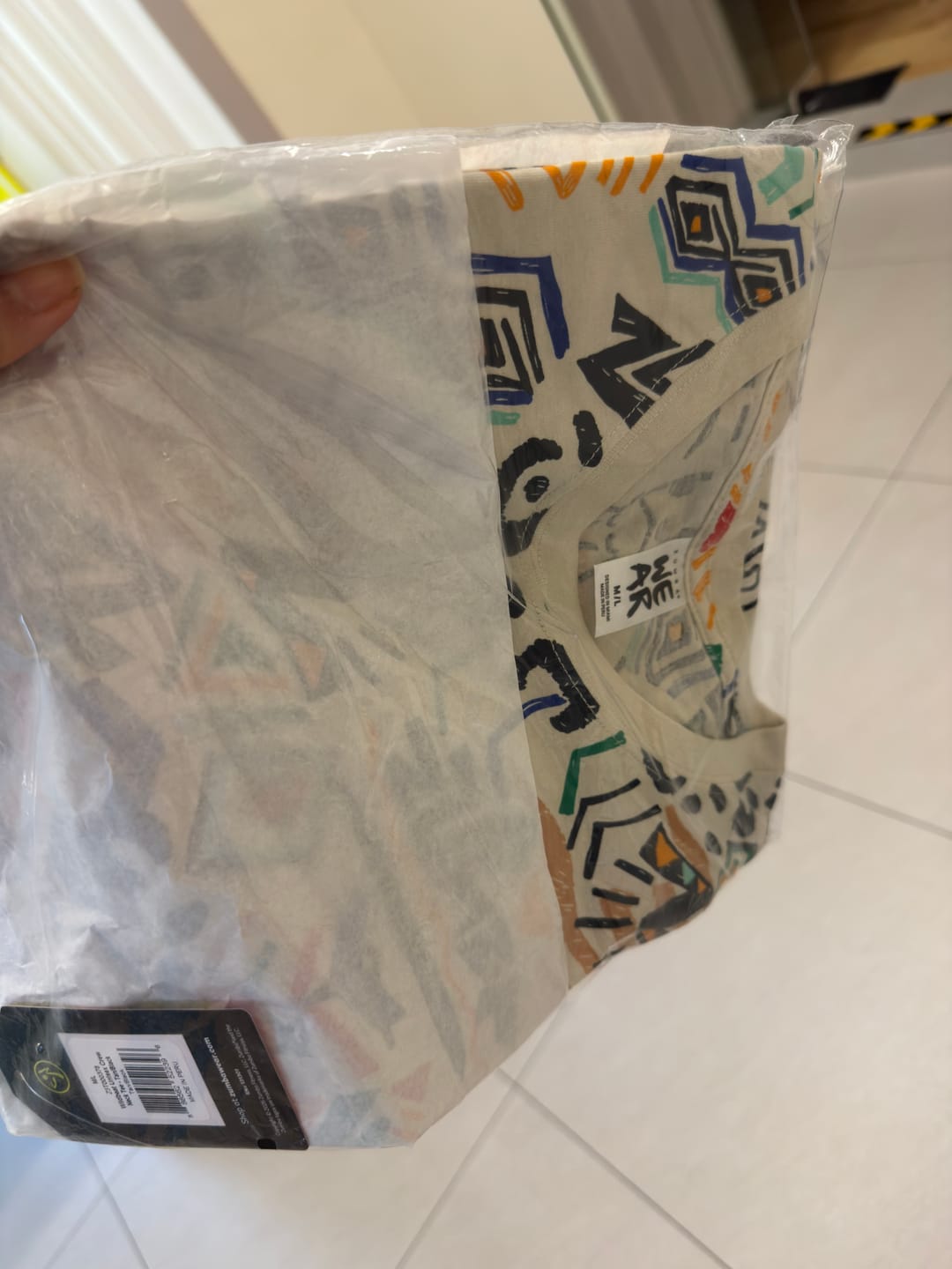 Customer photo review of Wildbeat Unisex Crew Neck Tee - Tan/Black