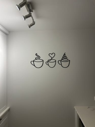 Customer photo review of Coffee Line Art Wall Set