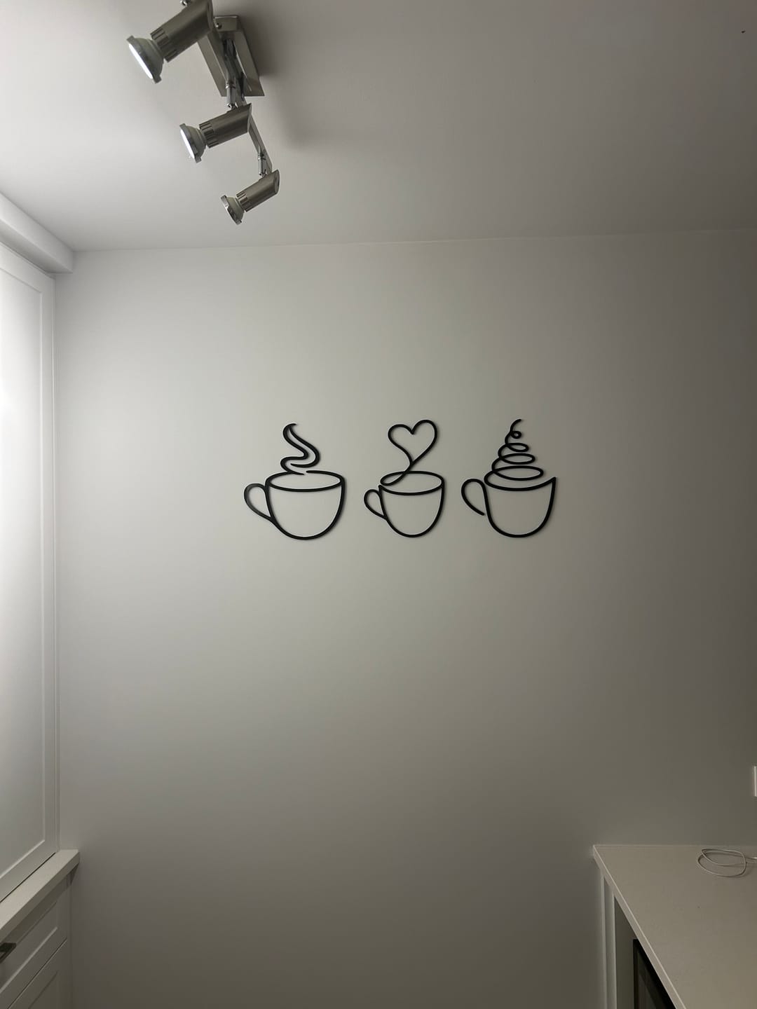 Customer photo review of Coffee Line Art Wall Set