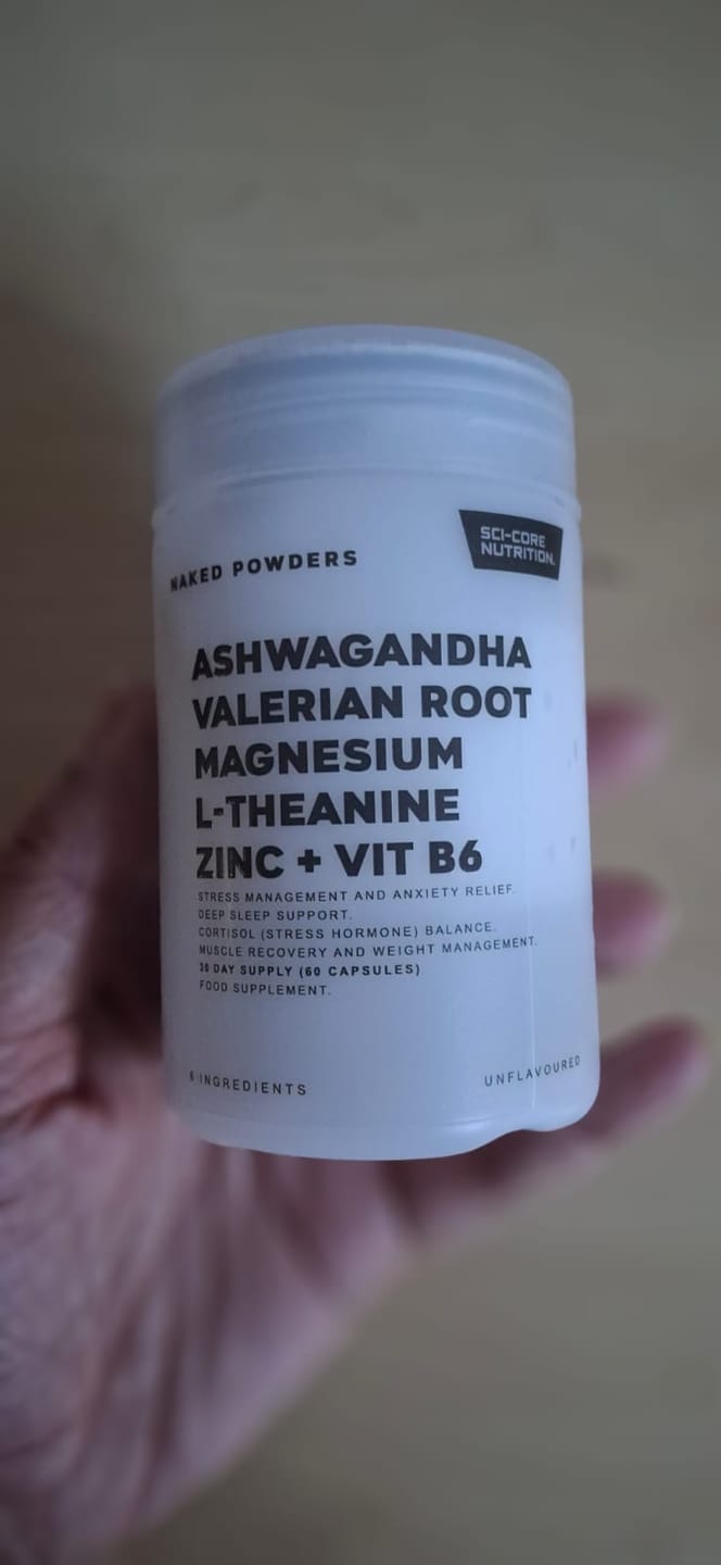 Customer photo review of Ashwagandha, Valerian Root, Magnesium, L-Theanine, Zinc, Vit B6 - 60 caps | 30 day supply