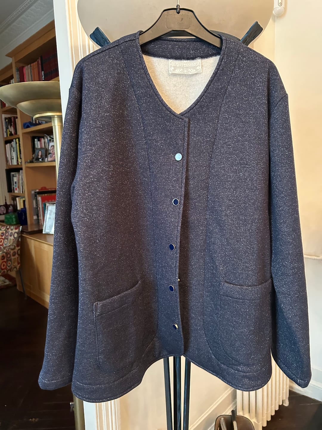 Customer photo review of Veste Nathalie – bleu marine pailleté
