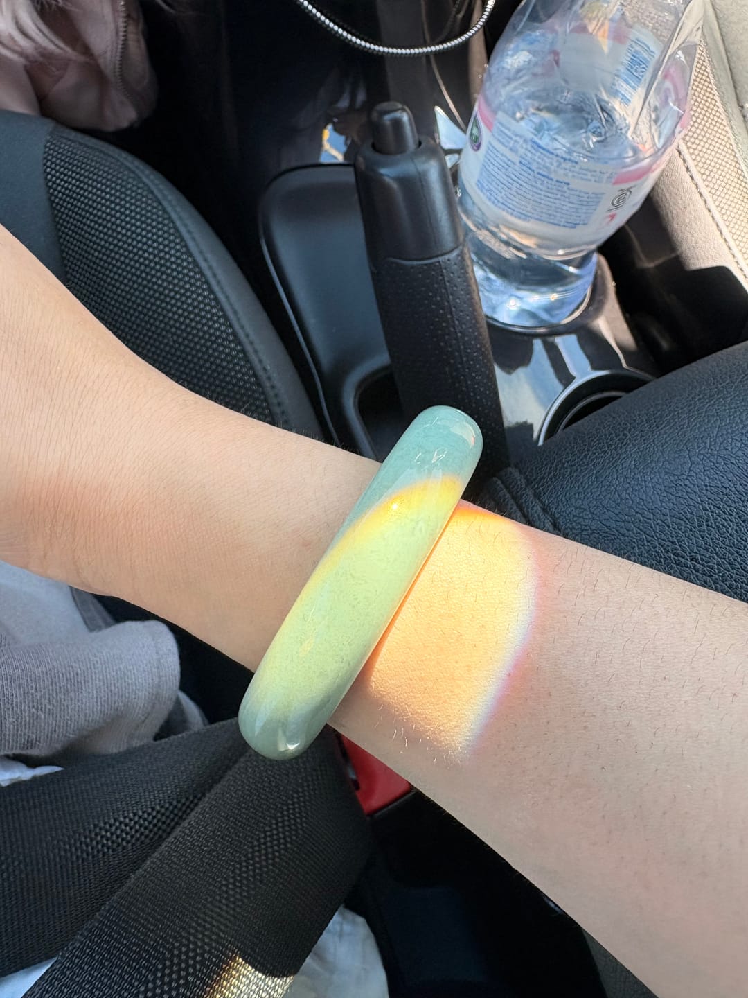 Customer photo review of Buddha Stones Natural Jade Prosperity Bangle Bracelet