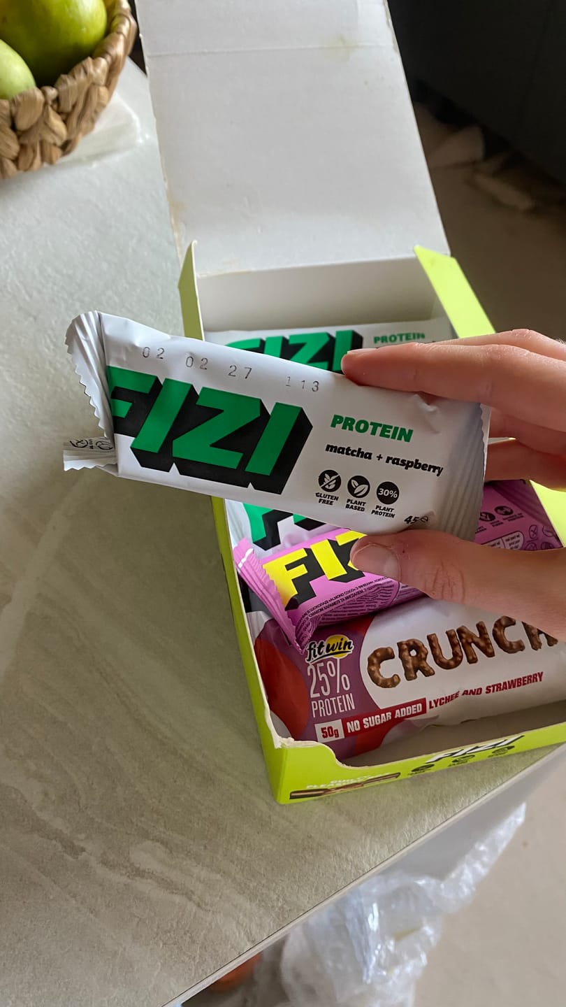 Customer photo review of Matcha + Raspberry