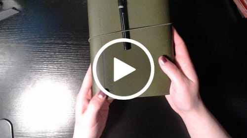 Customer video review of Refillable Folio - OLIVE GREEN TRIFOLD