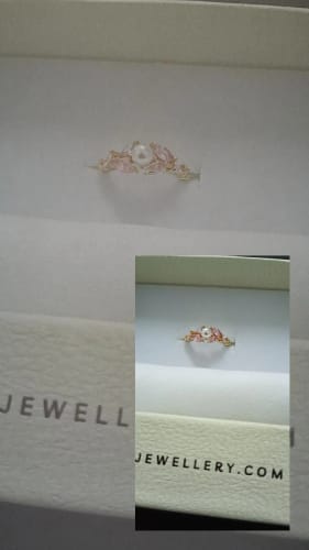 Customer photo review of Hattie Pink Marquise Ring