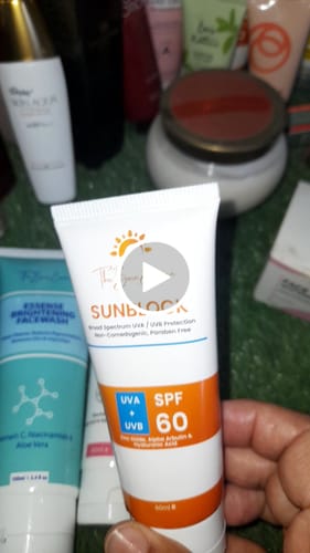 Customer video review of SPF 60 Non Comedogenic Sunblock