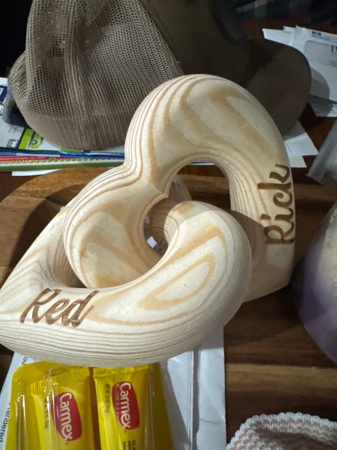 Customer photo review of Romantic Couple - Personalized Infinity Heart Sculpture
