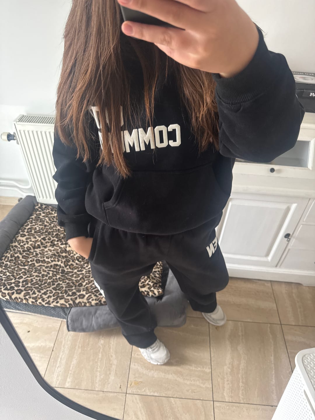 Customer photo review of GATED COMMUNITY STRAIGHT LEG SWEATPANTS BLACK