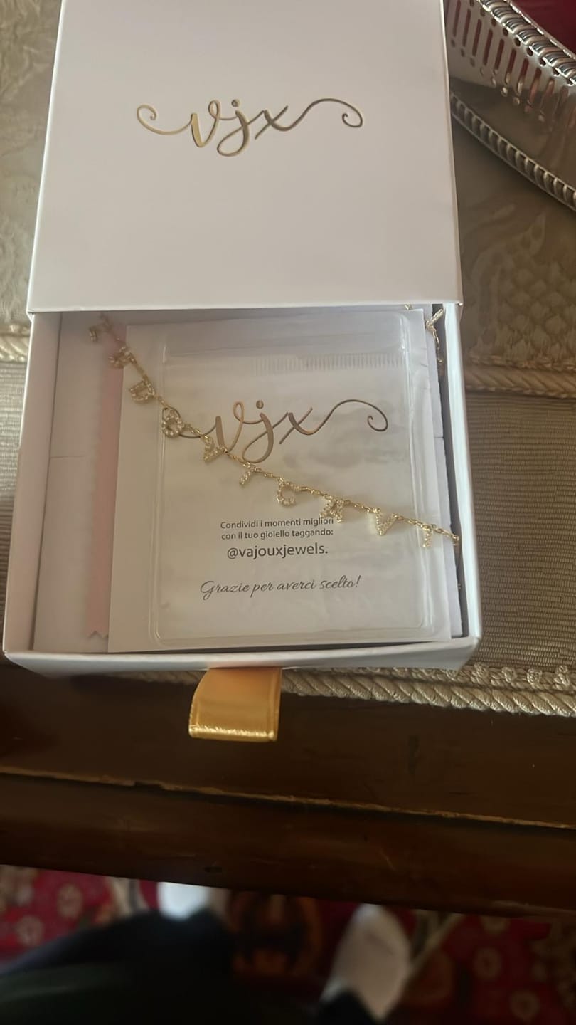 Customer photo review of Collana MINI LETTERS BRIGHT