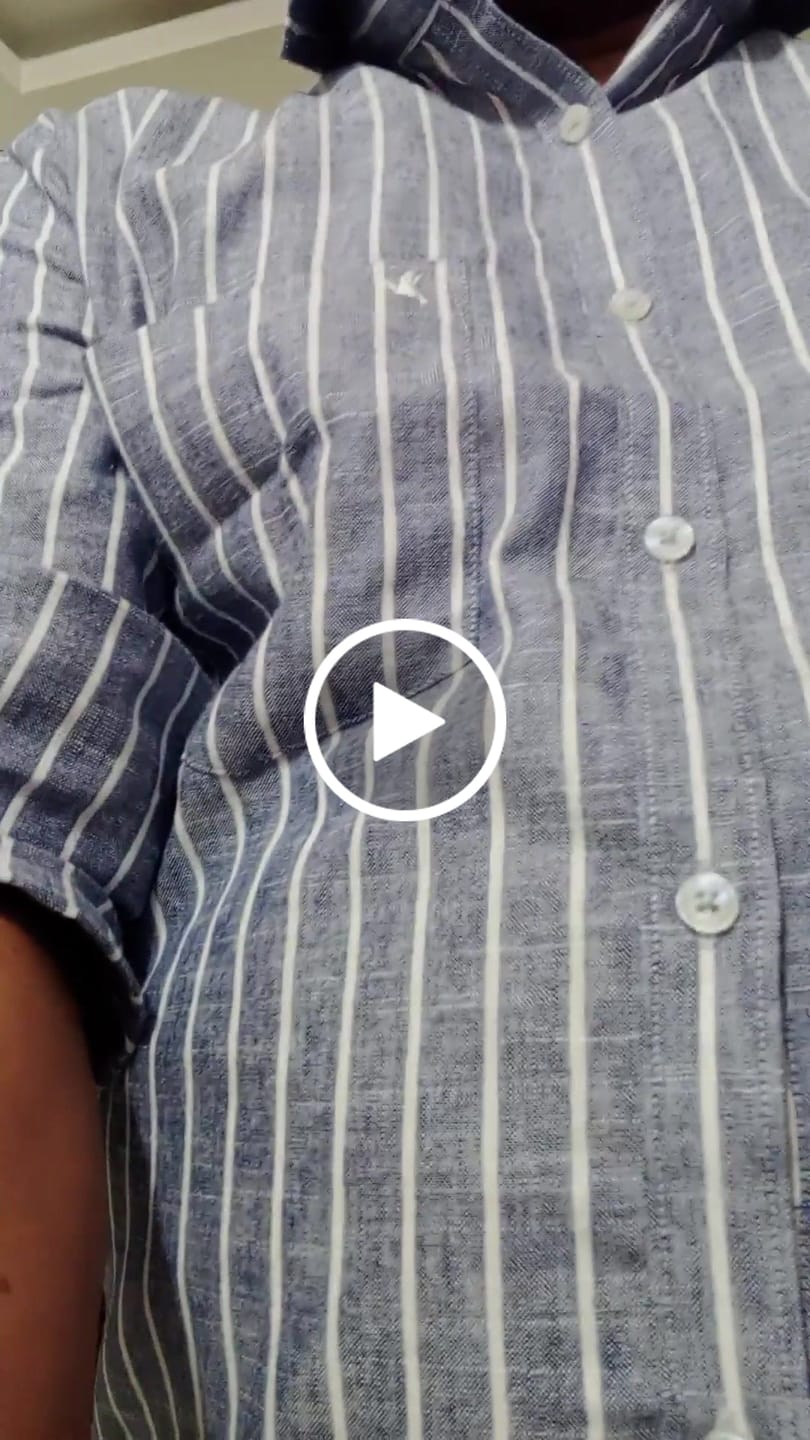 Customer video review of Denim Blue & White Stripes -Full-Bamboo Linen