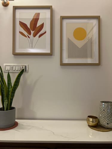 Customer photo review of Boho Leaves 02, Boho Wall Art Painting