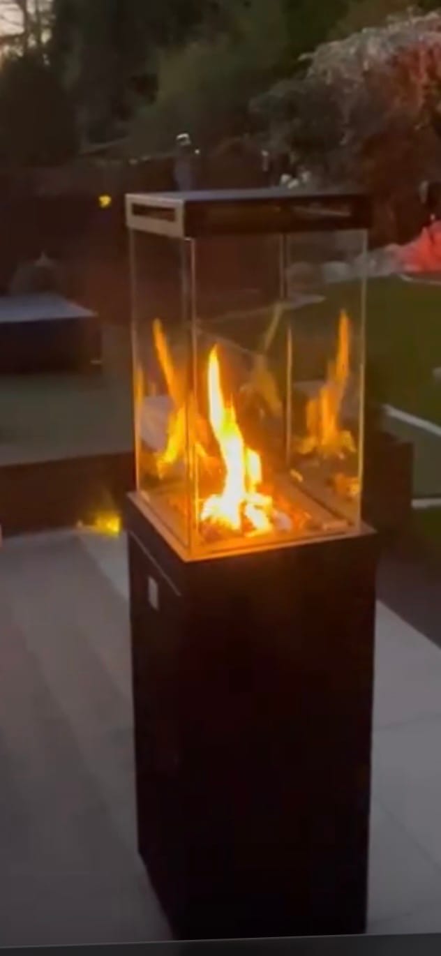 Customer photo review of Gartenzeit® Gas-Terrassenheizer mit Glaszylinder inkl. Abdeckung
