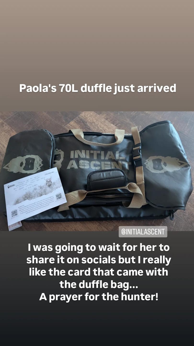 Customer photo review of Sawtooth Duffel Bags