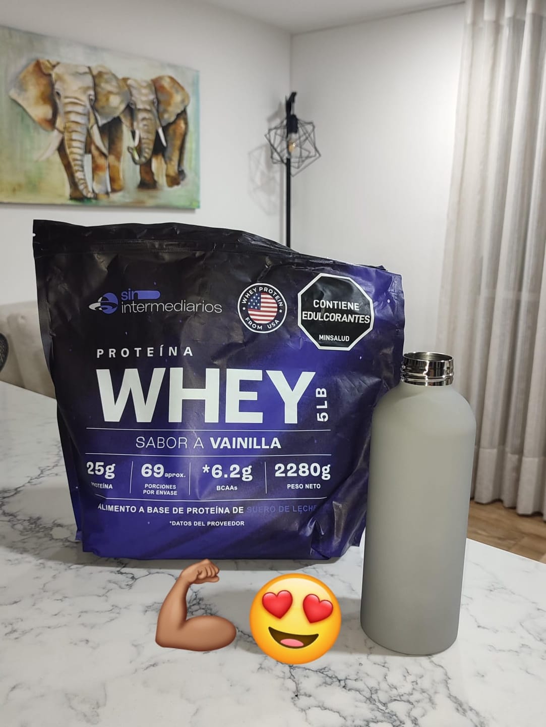 Customer photo review of Proteína Whey - Vainilla