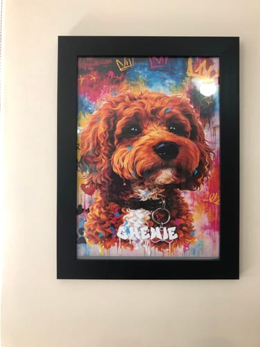 Customer photo review of Personalised Poster With Dog or Cat - Graffiti
