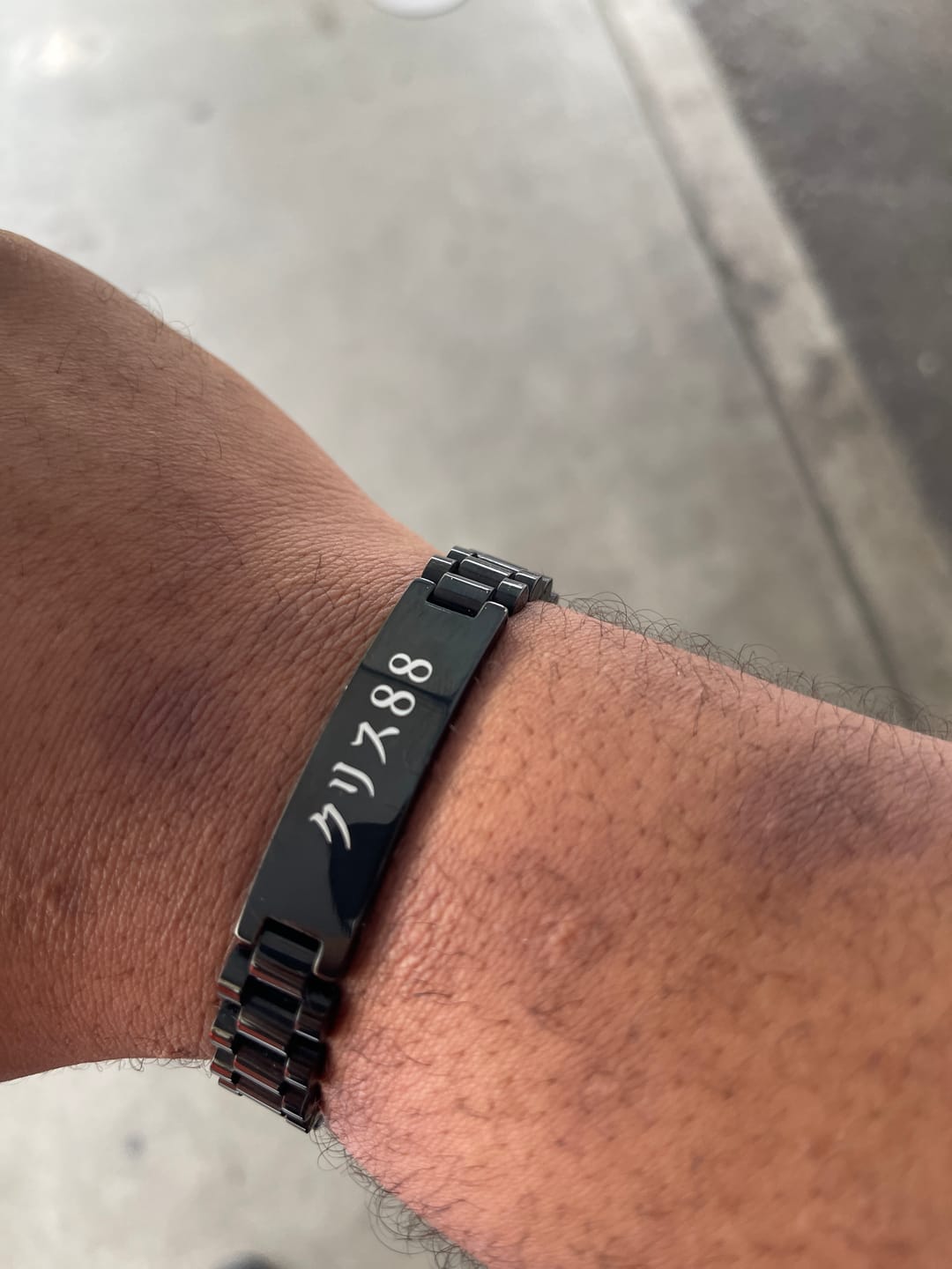 Customer photo review of Bracelet Japonais Personnalisé Homme