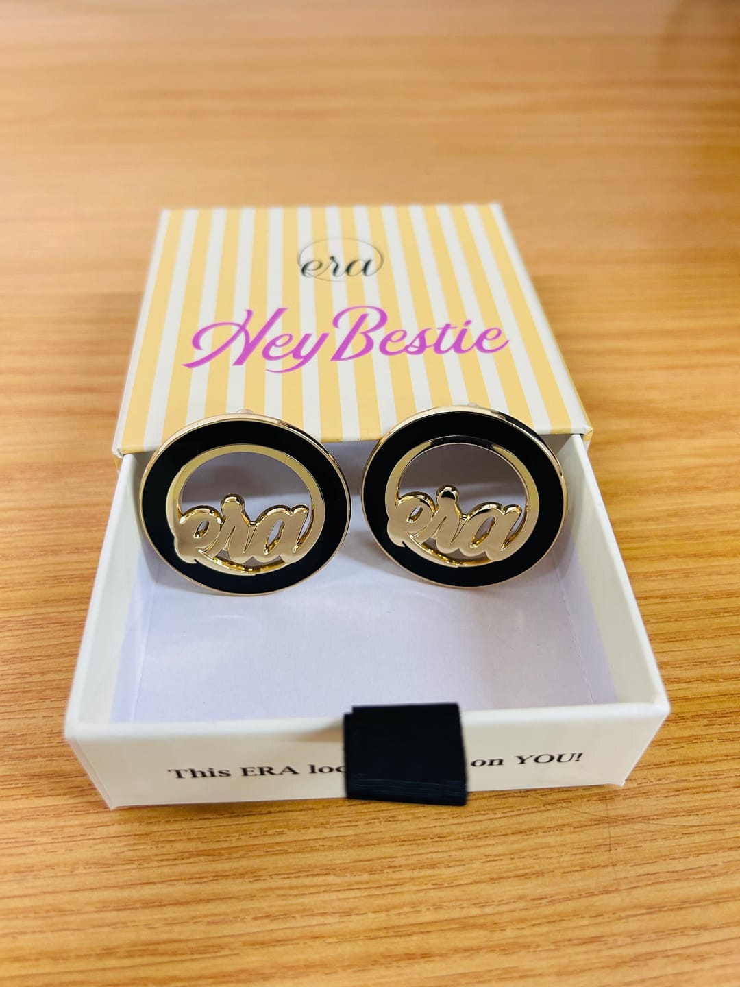Customer photo review of Gold Diva Earrings