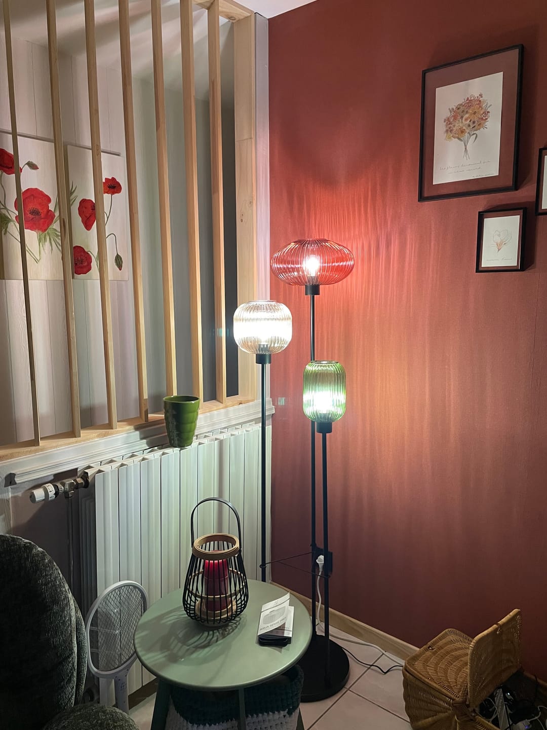 Customer photo review of Lampadaire en verre vintage CRISTALI | 3 luminaires à personnaliser