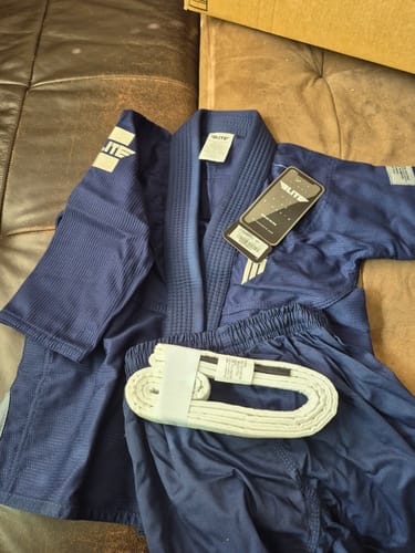 Customer photo review of Core Navy Brazilian Jiu Jitsu Kids BJJ Gi