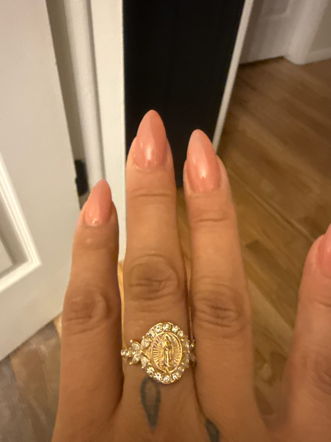 Customer photo review of FREE Today: Elegant Virgin Mary Emblem Ring: Sacred Detail for Daily Devotion