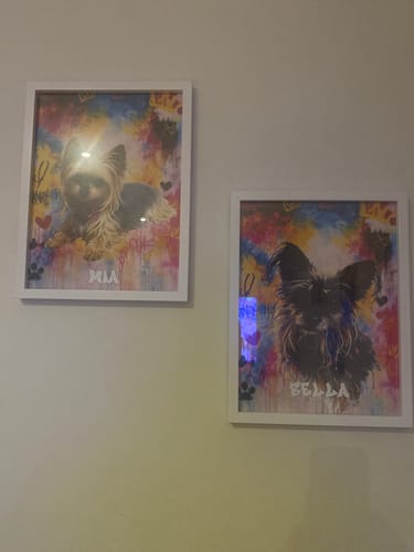 Customer photo review of Personalised Poster With Dog or Cat - Graffiti