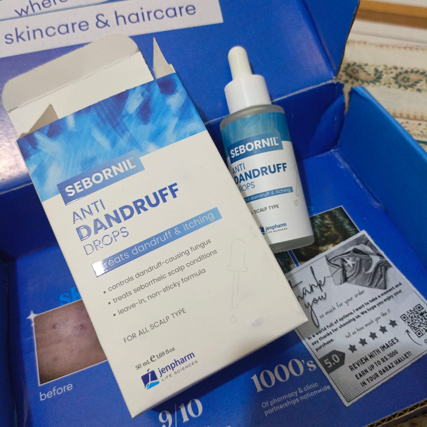 Customer photo review of Sebornil Anti Dandruff Drops