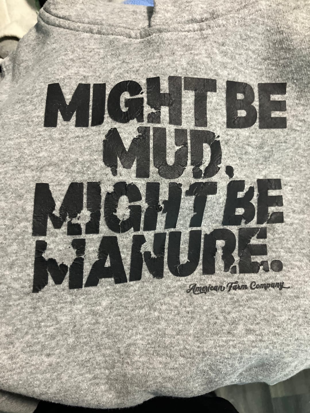 Customer photo review of Mud or Manure' Toddler/Youth Hoodie