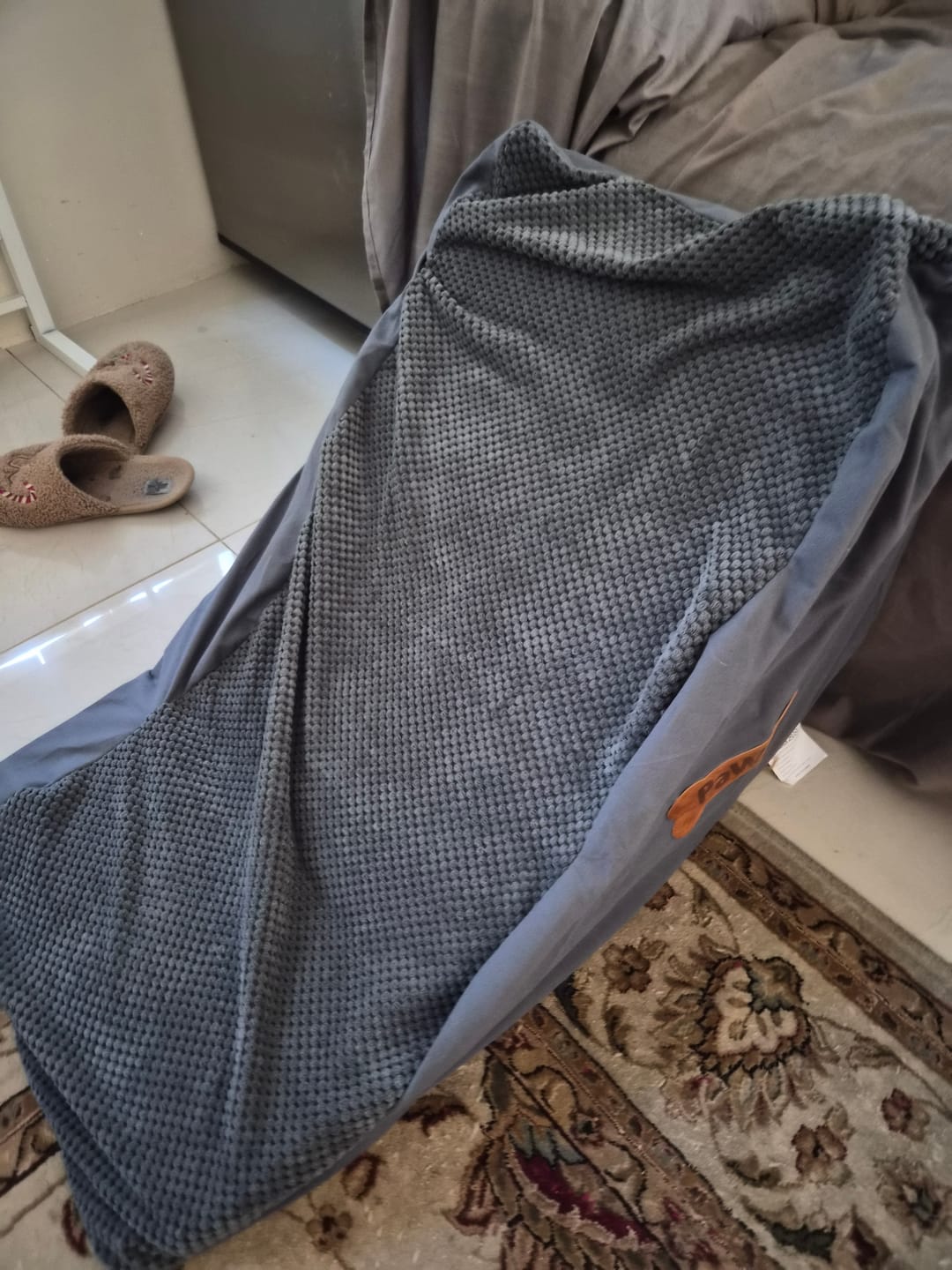 Customer photo review of Soft Foam Dog Stairs – Non-Slip Dog Steps for Beds & Couches