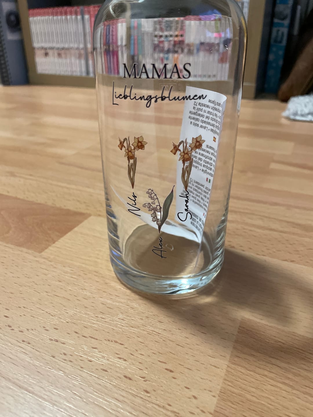 Customer photo review of Mamas Garten - Personalisierte Vase mit Namen und Blumen für Mama und Oma