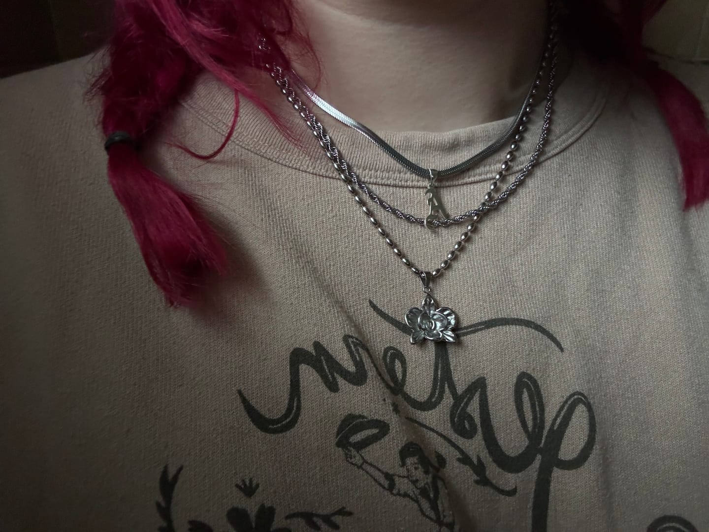Customer photo review of Orchid Flower Necklace