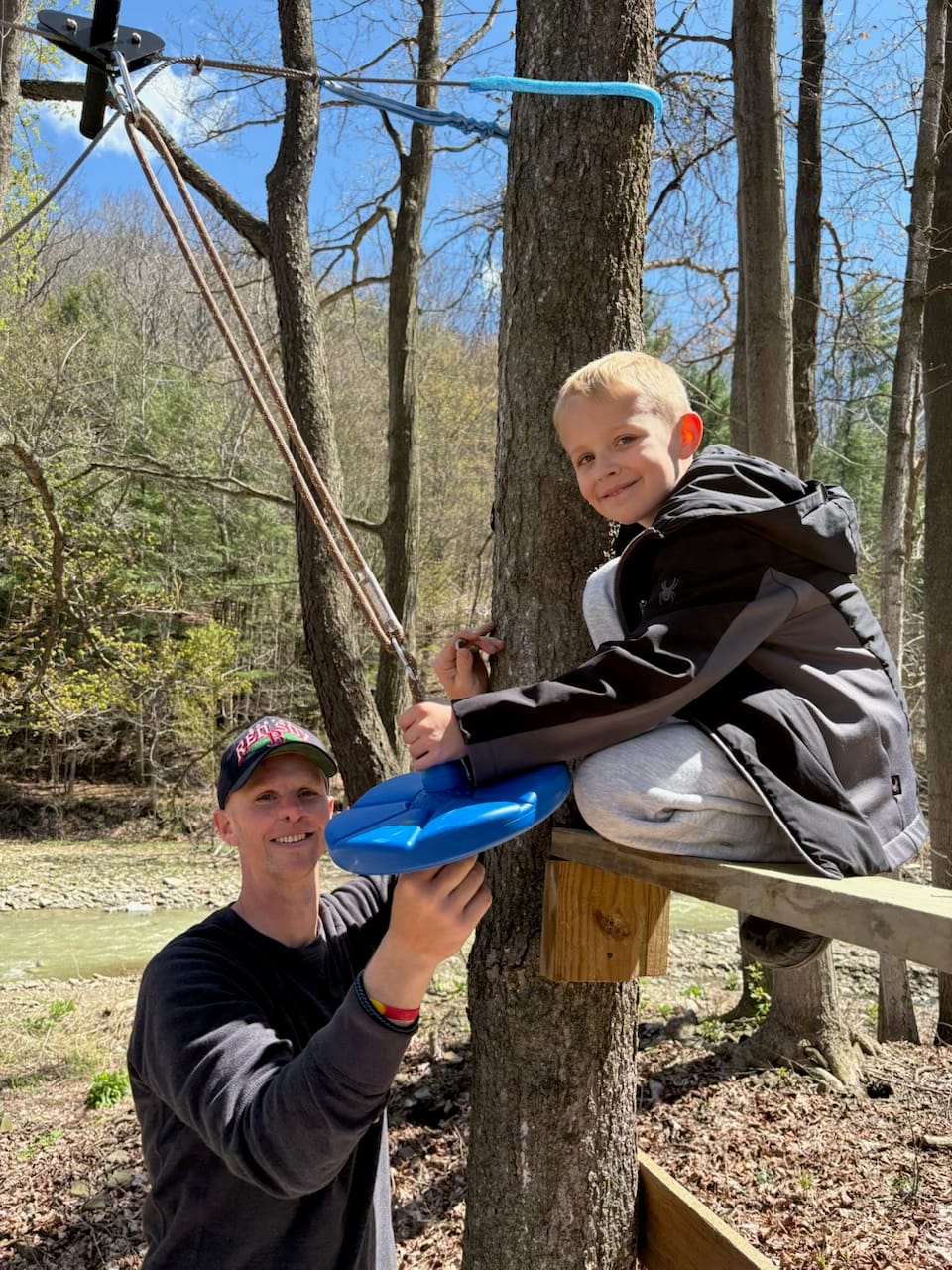Customer photo review of Backyard Zipline Kit