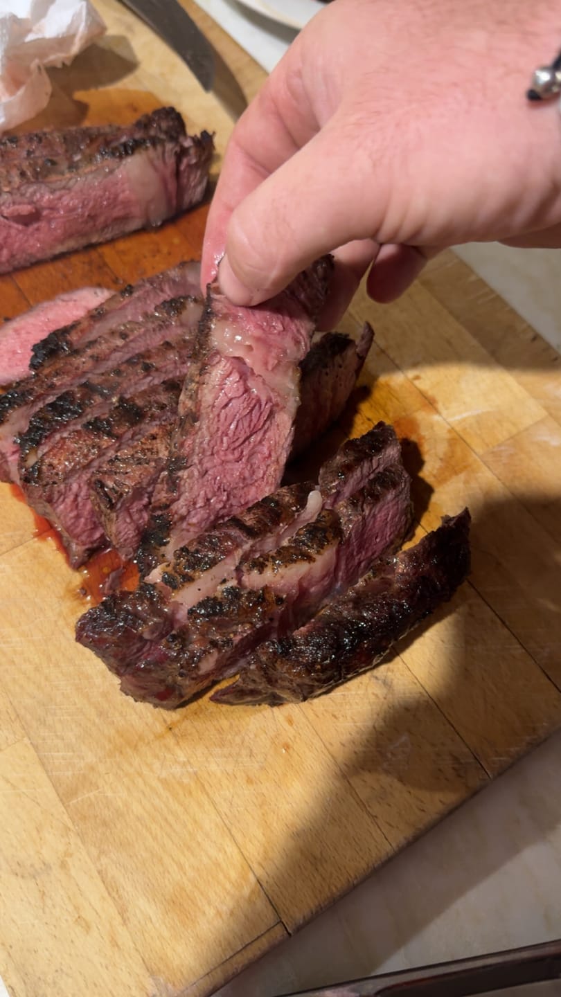 Customer photo review of 1kg Texas Rib Fillet (2 x Thick Cut 500g)
