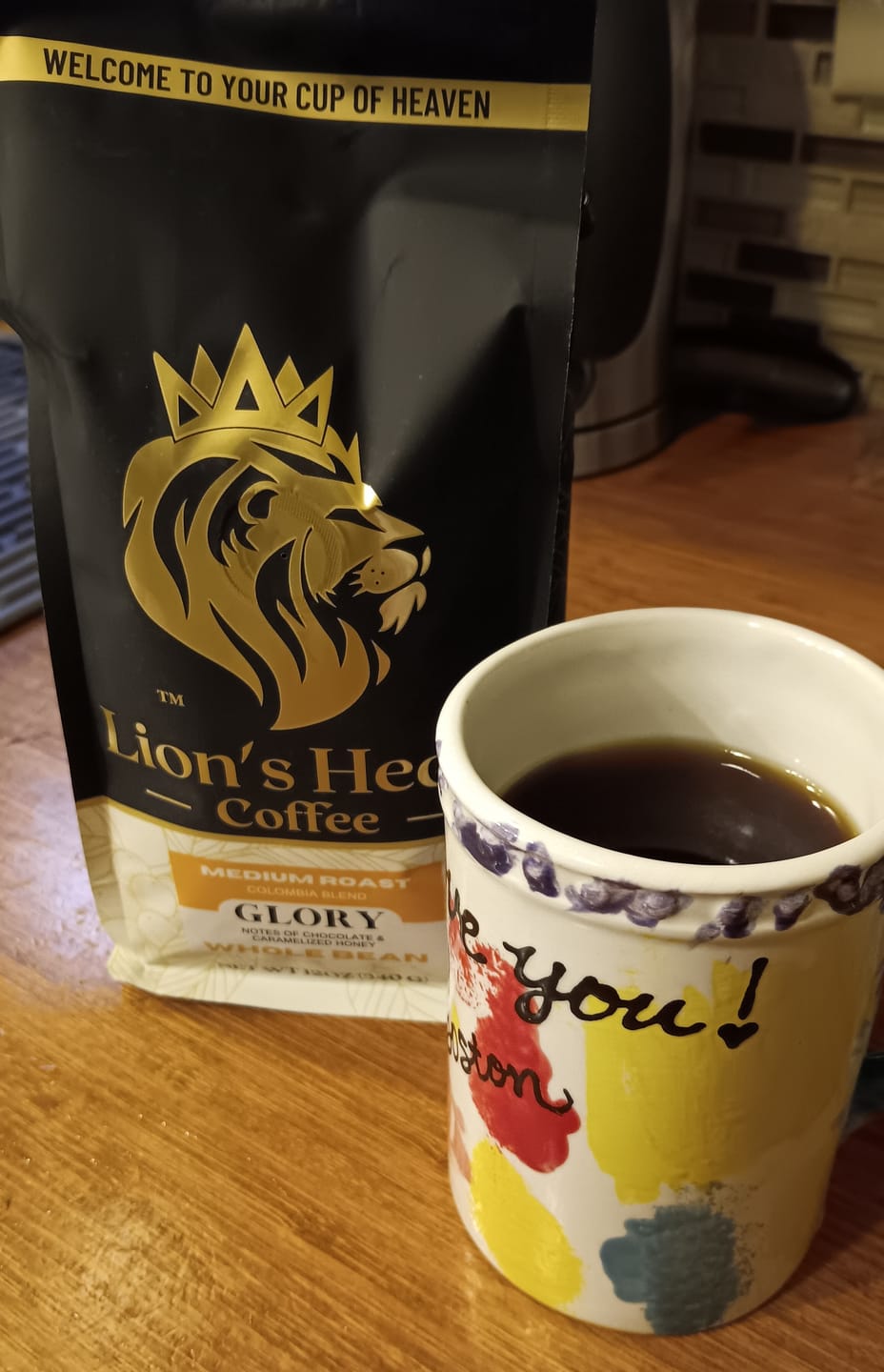 Customer photo review of Glory - Chocolate & Caramelized Honey - Medium Roast
