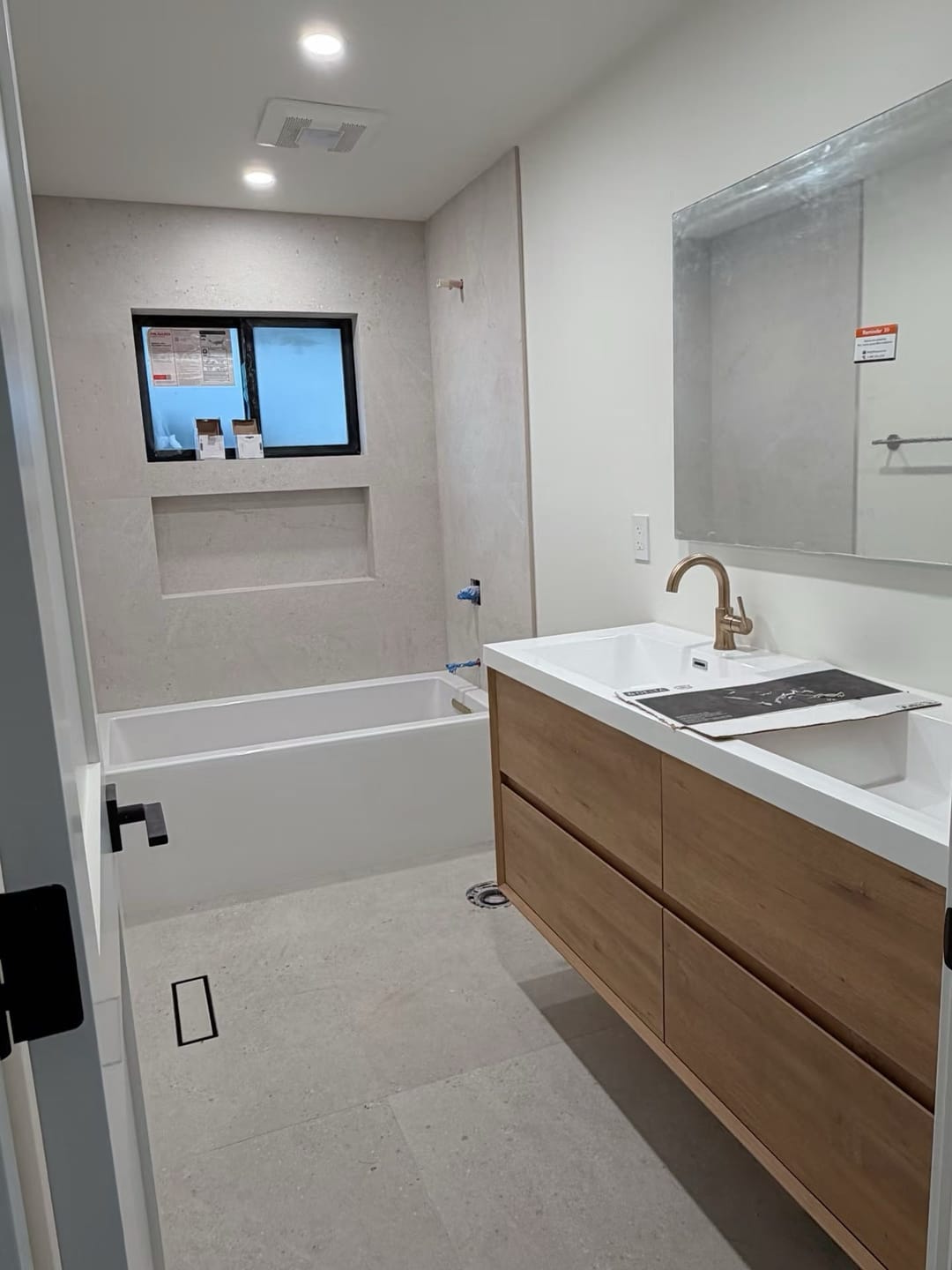 Customer photo review of Fiora 60" Double Sink Floating Bathroom Vanity