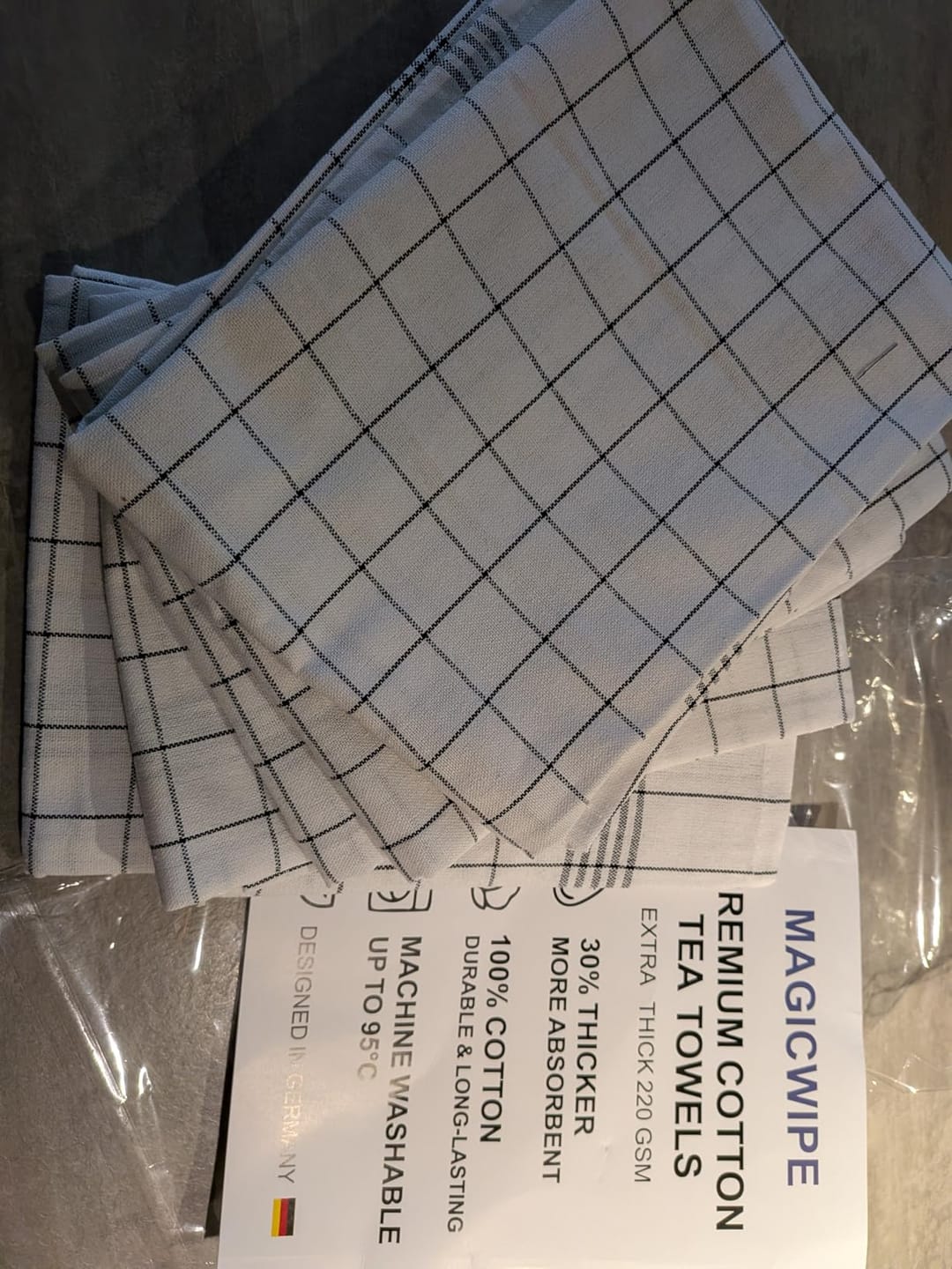 Customer photo review of Magicwipe® Premium Cotton Tea Towels (50 × 70 cm)